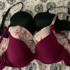 (3) 34 DD Bras. PINK by Victoria Secret